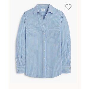 J.Crew Button-up Cotton Poplin Shirt In Signature Fit blue‎ office sz XS